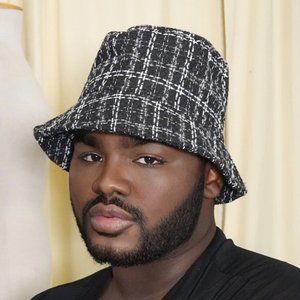 Tweed Black Bucket Hat